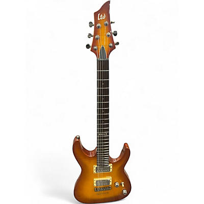 Used ESP LTD H101FM Trans Orange Solid Body Electric Guitar