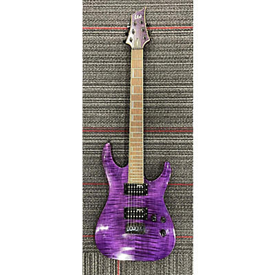 ESP Used ESP LTD H200 See Thru Purple Solid Body Electric Guitar