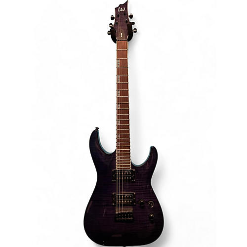 Used ESP LTD H200 Trans Purple Solid Body Electric Guitar Trans Purple