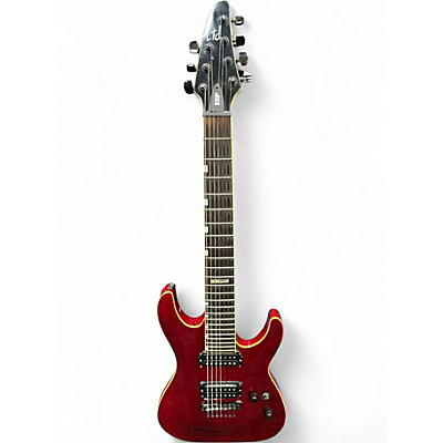 Used ESP LTD H207 Trans Crimson Red Solid Body Electric Guitar
