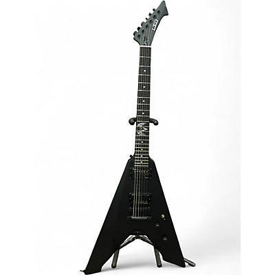 Used ESP LTD JAMES HETFIELD SIGNATURE VULTURE Black Solid Body Electric Guitar