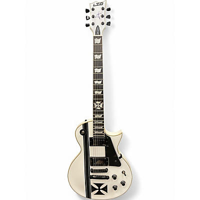 Used ESP LTD James Hetfield Signature Iron Cross Alpine White Solid Body Electric Guitar