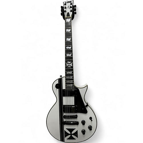 Used ESP LTD James Hetfield Signature Iron Cross Alpine White Solid Body Electric Guitar Alpine White