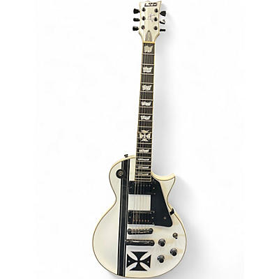 Used ESP LTD James Hetfield Signature Iron Cross Alpine White Solid Body Electric Guitar