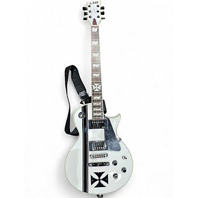 Used ESP LTD James Hetfield Signature Iron Cross Arctic White Solid Body Electric Guitar