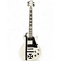 Used ESP LTD James Hetfield Signature Iron Cross Black and White Solid Body Electric Guitar Black and White