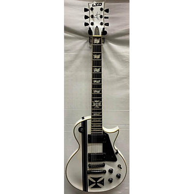 ESP Used ESP LTD James Hetfield Signature Iron Cross Snow White Solid Body Electric Guitar