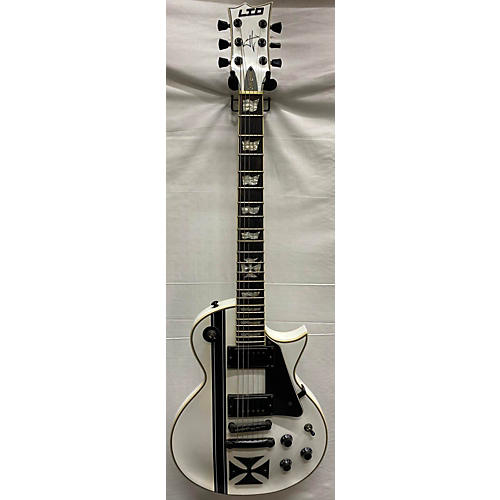 ESP Used ESP LTD James Hetfield Signature Iron Cross Snow White Solid Body Electric Guitar Snow White