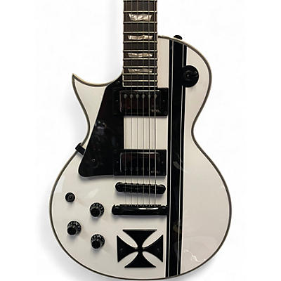 Used ESP LTD James Hetfield Signature Iron Cross Snow White Solid Body Electric Guitar