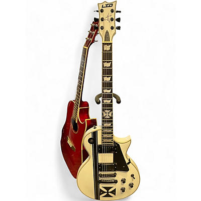 Used ESP LTD James Hetfield Signature Iron Cross White Solid Body Electric Guitar