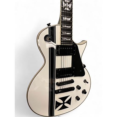 Used ESP LTD James Hetfield Signature Iron Cross White Solid Body Electric Guitar White