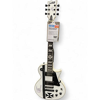 Used ESP LTD James Hetfield Signature Iron Cross White Solid Body Electric Guitar
