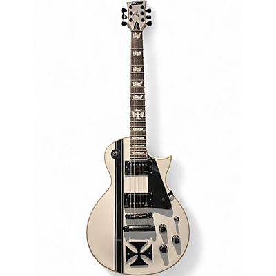 Used ESP LTD James Hetfield Signature Iron Cross White Solid Body Electric Guitar