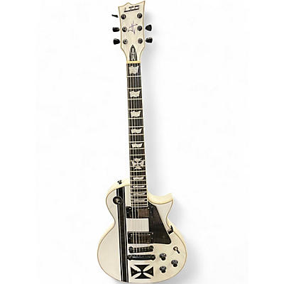 Used ESP LTD James Hetfield Signature Iron Cross White Solid Body Electric Guitar