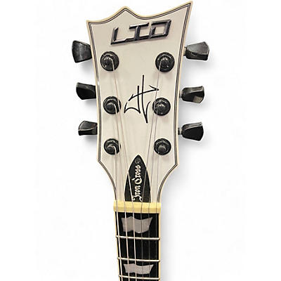 Used ESP LTD James Hetfield Signature Iron Cross White Solid Body Electric Guitar