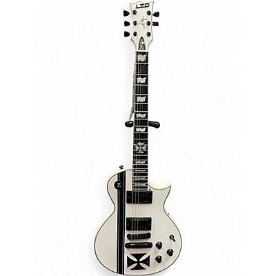 Used ESP LTD James Hetfield Signature Iron Cross White Solid Body Electric Guitar
