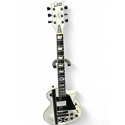 Used ESP LTD James Hetfield Signature Iron Cross White Solid Body Electric Guitar