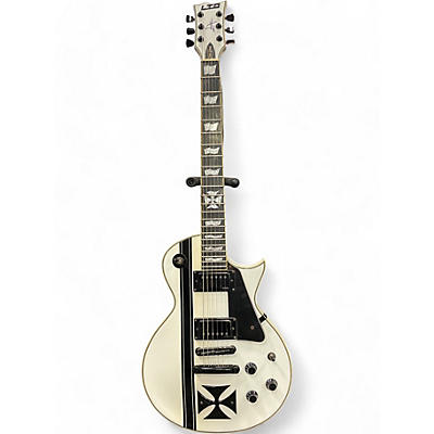 ESP Used ESP LTD James Hetfield Signature Iron Cross white Solid Body Electric Guitar