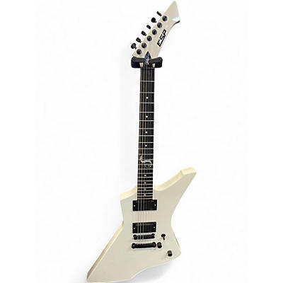 Used ESP LTD James Hetfield Snakebyte Snow White Solid Body Electric Guitar