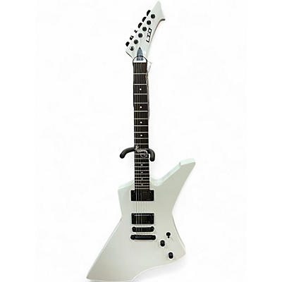 Used ESP LTD James Hetfield Snakebyte Snow White Solid Body Electric Guitar