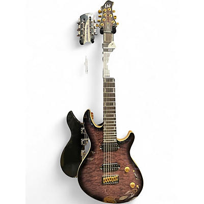 Used ESP LTD Javier Reyes JR-7 Faded Blue Sunburst Solid Body Electric Guitar