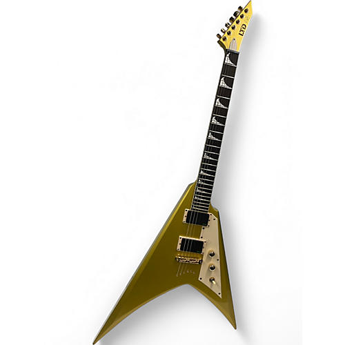 Used ESP LTD KH-V Metallic Gold Solid Body Electric Guitar Metallic Gold