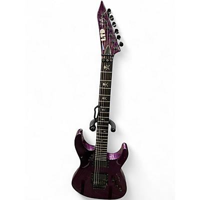 Used ESP LTD KH602 Kirk Hammett Purple Sparkle Purple Sparkle Solid Body Electric Guitar