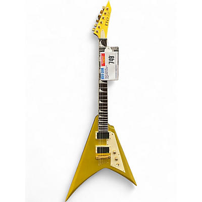 Used ESP LTD KHV KIRK HAMMET SIGNATURE METALLIC GOLD Solid Body Electric Guitar
