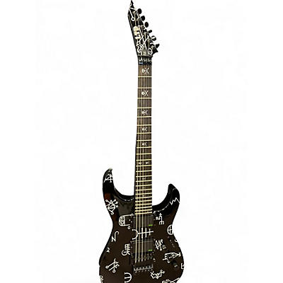 Used ESP LTD KIRK HAMMETT DEMONOLOGY Black Solid Body Electric Guitar