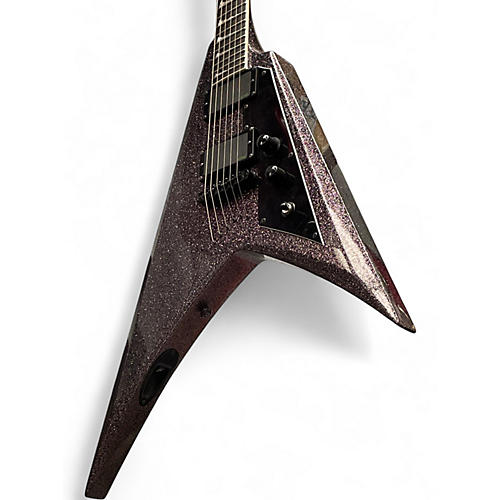 Used ESP LTD KIRK HAMMETT KH V Black Solid Body Electric Guitar Black