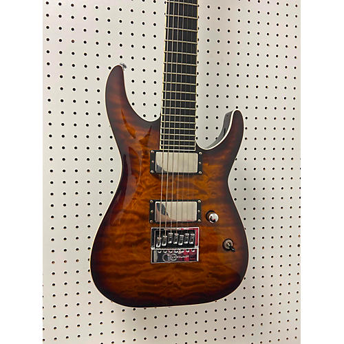 ESP Used ESP LTD KS7 Ken Susi 7 String Dark Brown Sunburst Solid Body Electric Guitar Dark Brown Sunburst