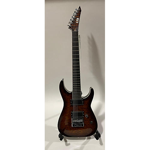 ESP Used ESP LTD Ken Susi KS-M-7 Evertune 7-String Tiger Burst Solid Body Electric Guitar tiger burst