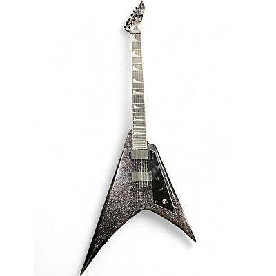 Used ESP LTD Kirk Hammett KH-V Black Sparkle Solid Body Electric Guitar