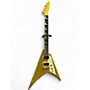 Used ESP LTD Kirk Hammett KH-V Gold Solid Body Electric Guitar Gold