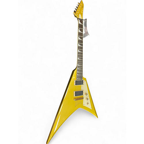 Used ESP LTD Kirk Hammett KH-V Metallic Gold Sparkle  Solid Body Electric Guitar Metallic Gold Sparkle