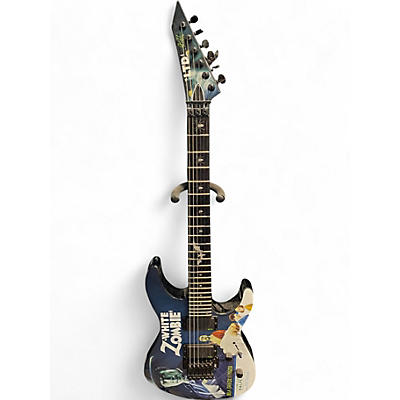 Used ESP LTD Kirk Hammett Signature White Zombie BELA LUGOSI Solid Body Electric Guitar