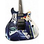 Used ESP LTD Kirk Hammett Signature White Zombie Blue Solid Body Electric Guitar Blue