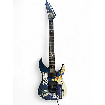 Used ESP LTD Kirk Hammett Signature White Zombie WHITE Solid Body Electric Guitar