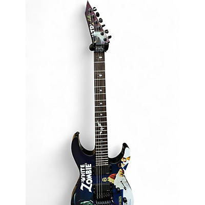 Used ESP LTD Kirk Hammett Signature White Zombie White Zombie Solid Body Electric Guitar