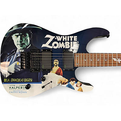 Used ESP LTD Kirk Hammett Signature White Zombie Zombie-Burst Solid Body Electric Guitar