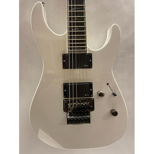 ESP Used ESP LTD M1000 DELUXE White Solid Body Electric Guitar White