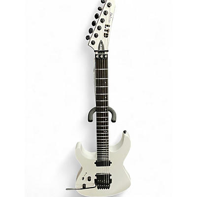 Used ESP LTD M1000 Left Handed white Electric Guitar