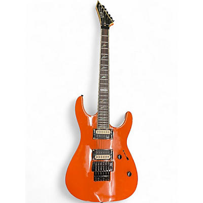 Used ESP LTD M1000 Orange Solid Body Electric Guitar