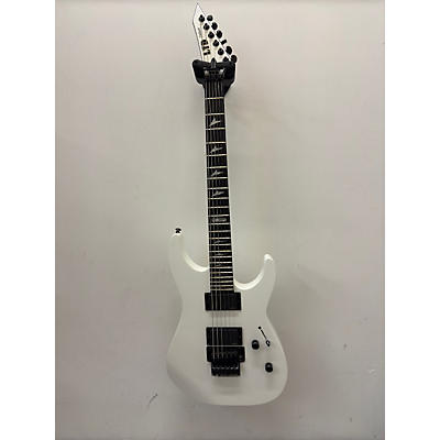 ESP Used ESP LTD M1000FR White Solid Body Electric Guitar