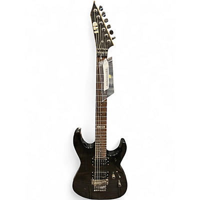 Used ESP LTD M100FM Trans Charcoal Solid Body Electric Guitar