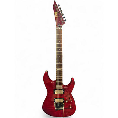 Used ESP LTD M100FM Trans Red Solid Body Electric Guitar