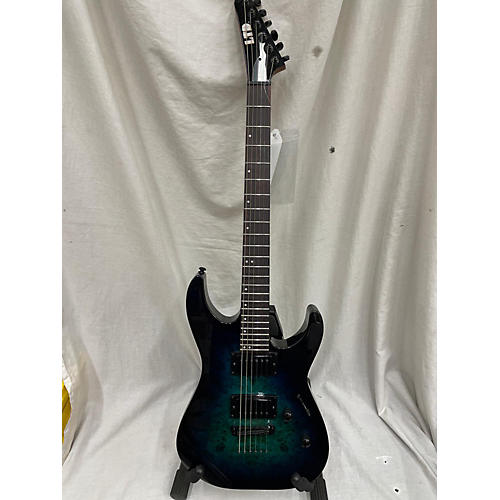 ESP Used ESP LTD M200DX Blue Burst Solid Body Electric Guitar Blue Burst