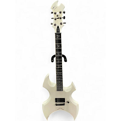 Used ESP LTD MC 500 Max Cavalera Signature Snow White Solid Body Electric Guitar