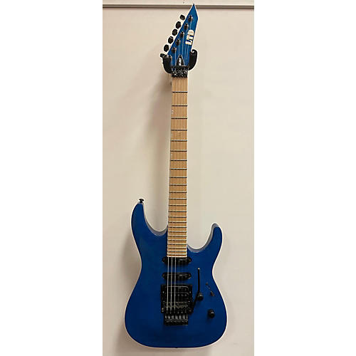 ESP Used ESP LTD MH-203 Trans Blue Solid Body Electric Guitar Trans Blue