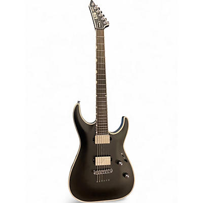 Used ESP LTD MH1000 Black and Silver Solid Body Electric Guitar